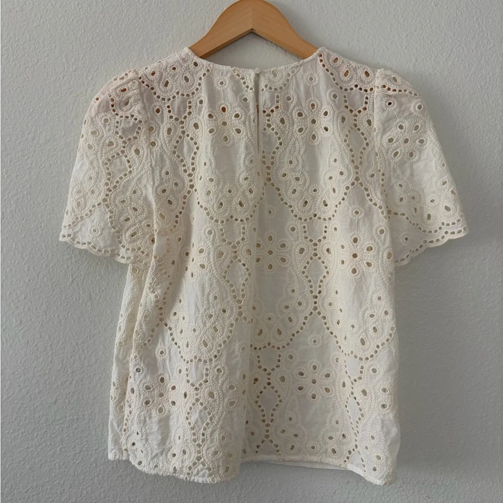 Sezane Annabelle Blouse Ecru - Size 2 - Picture 3 of 9